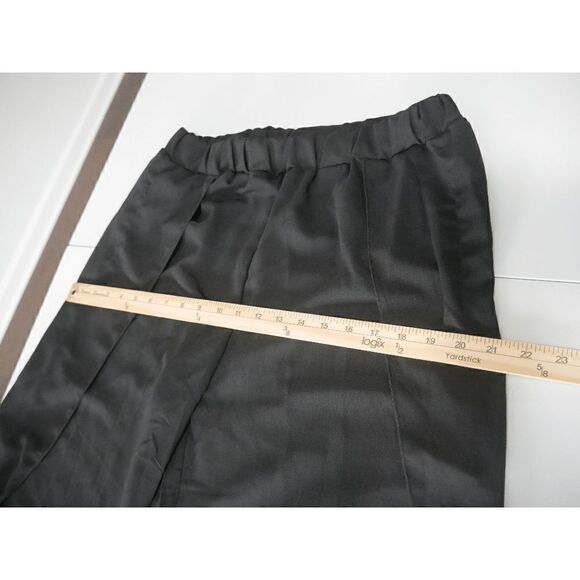 Black Short-Sleeve Top & Open side Wide-Leg Pants L #1804-C8 - Picture 6 of 11